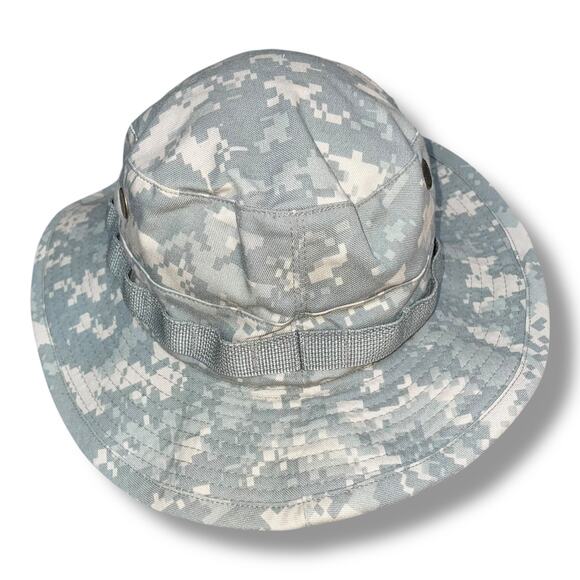 Ready One Industries Boonie Hat Mens Sz 7 Tactical Camo Military Sun Chin Strap - Picture 7 of 10